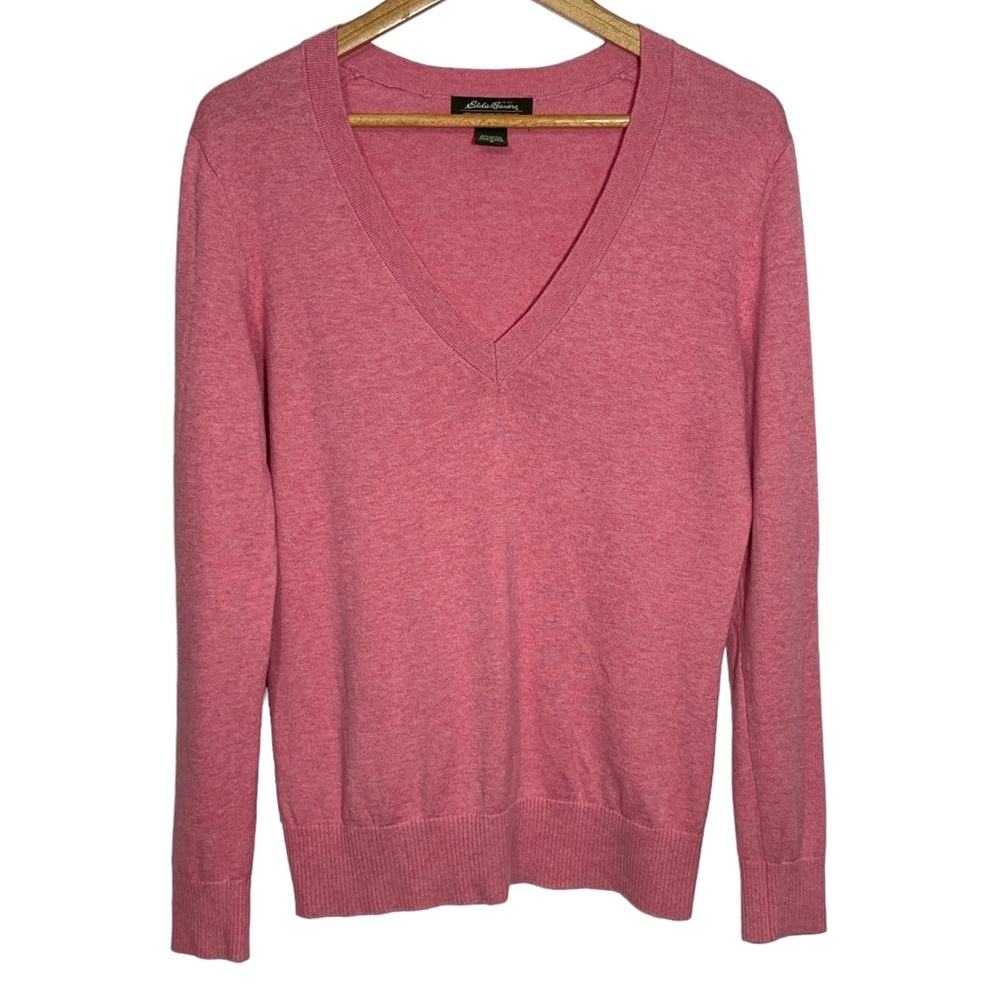 Eddie Bauer Cotton and Cashmere Pink Lightweight Sweater Womens Size M